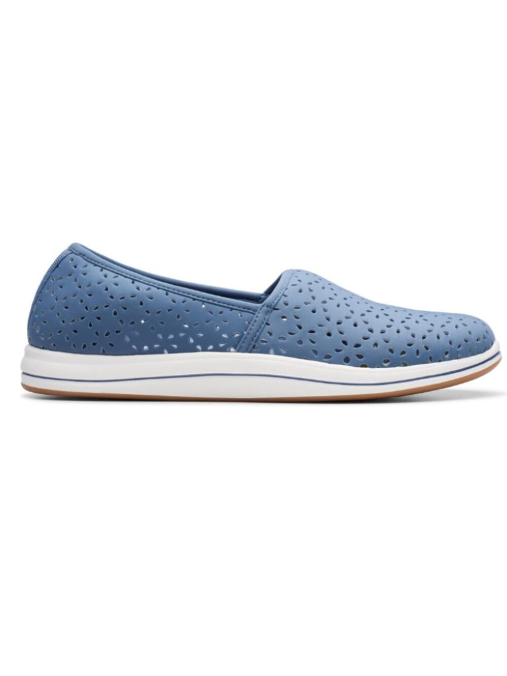 Clarks Women's Breeze Emily Blue Slip-On Comfort Shoe 26177215